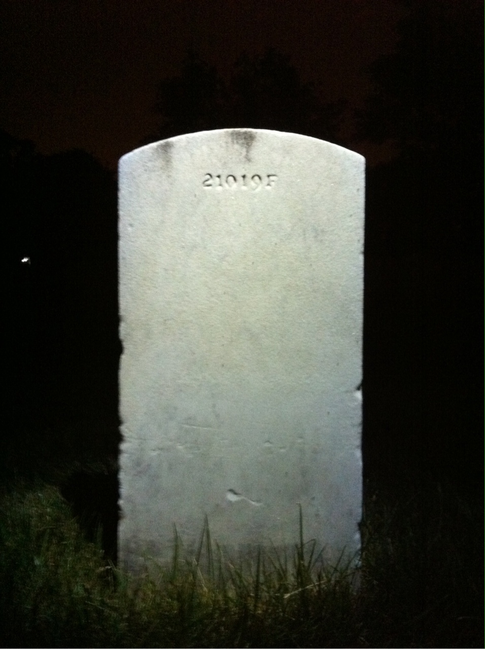 Back of headstone — Hiram Crockett