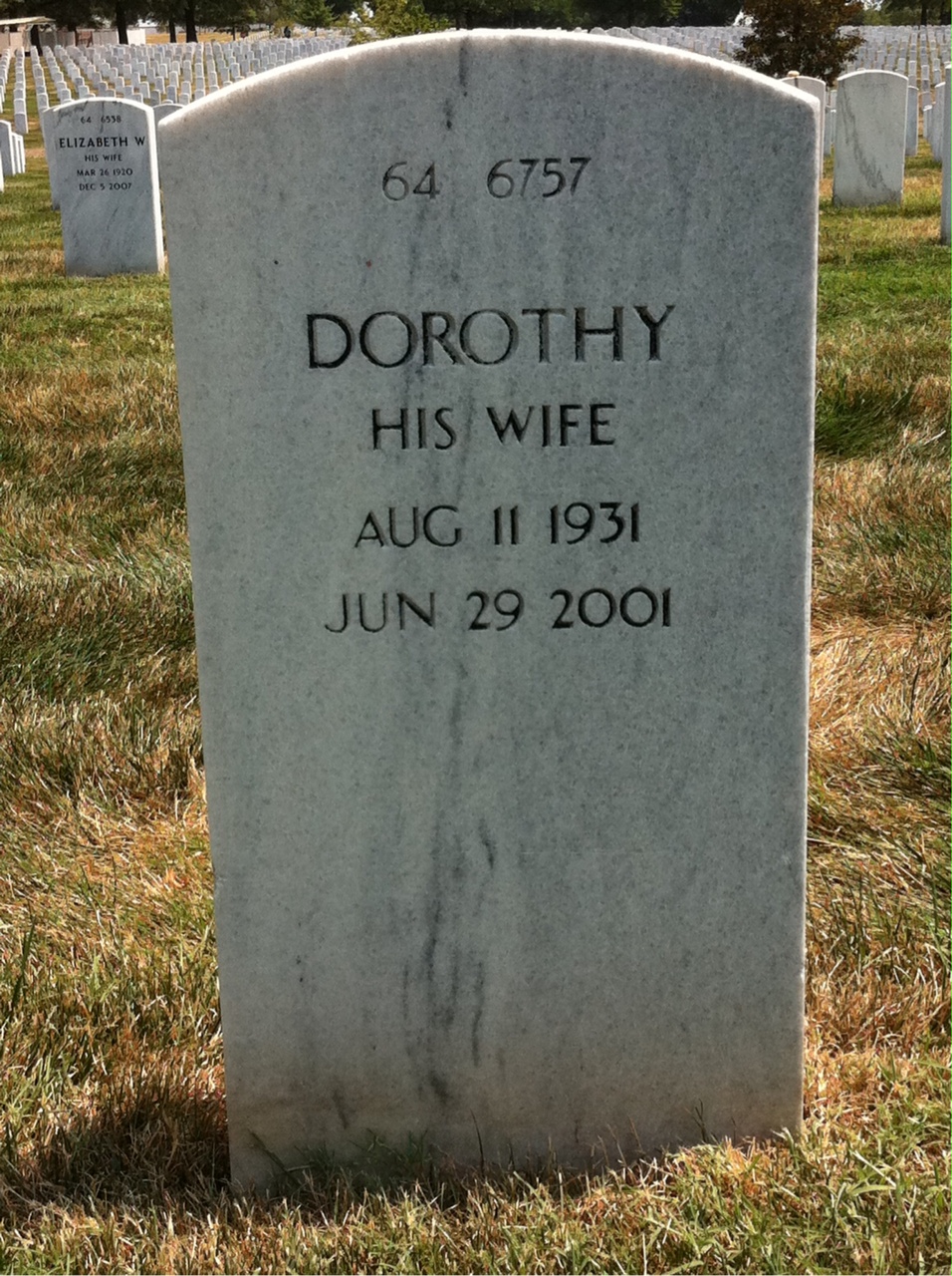 Back of headstone — Bruce Arnold