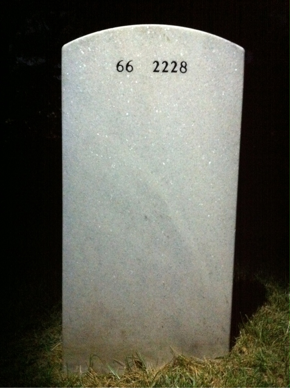 Back of headstone — John Magnotti