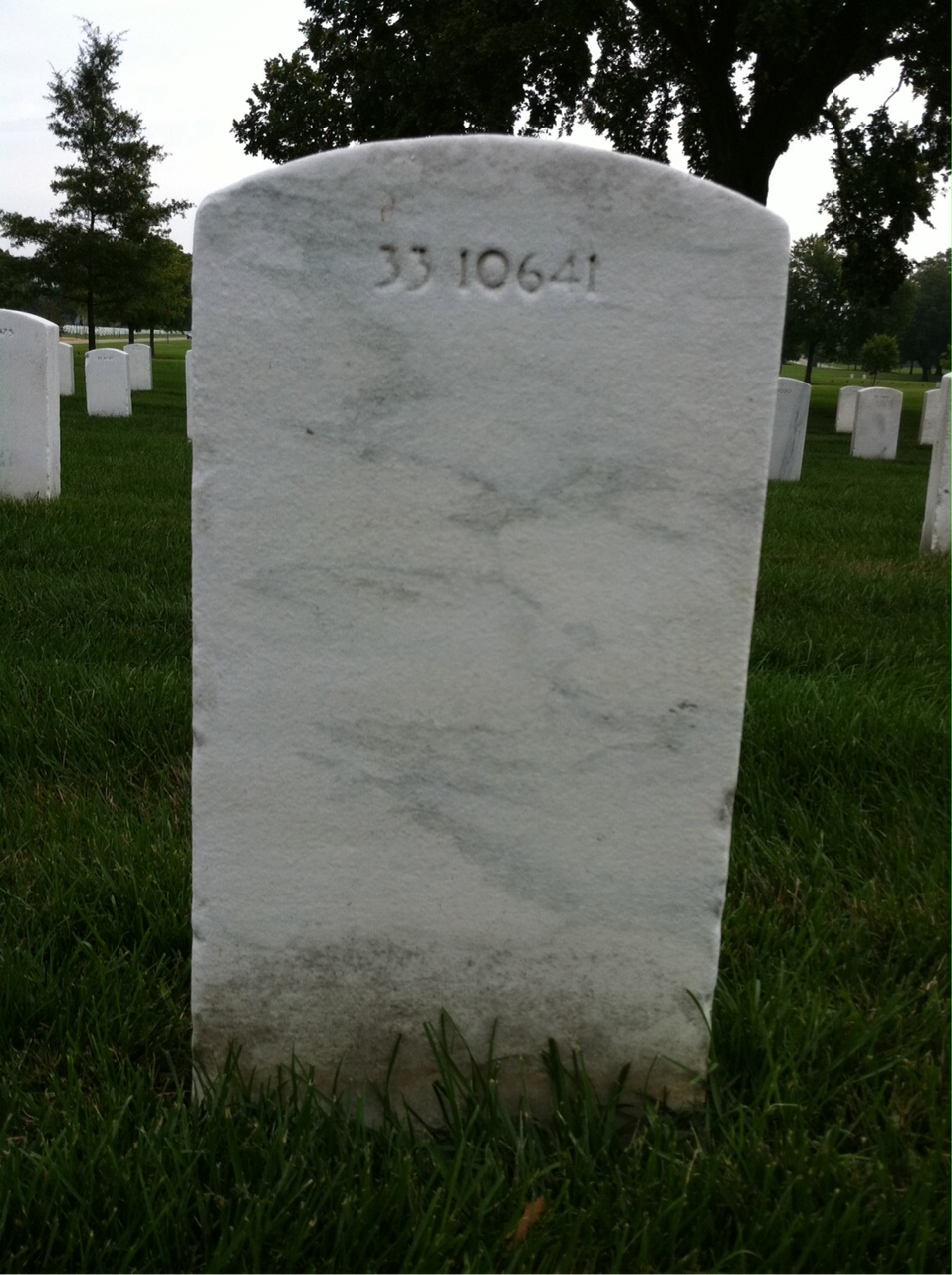 Back of headstone — Lawrence Morris