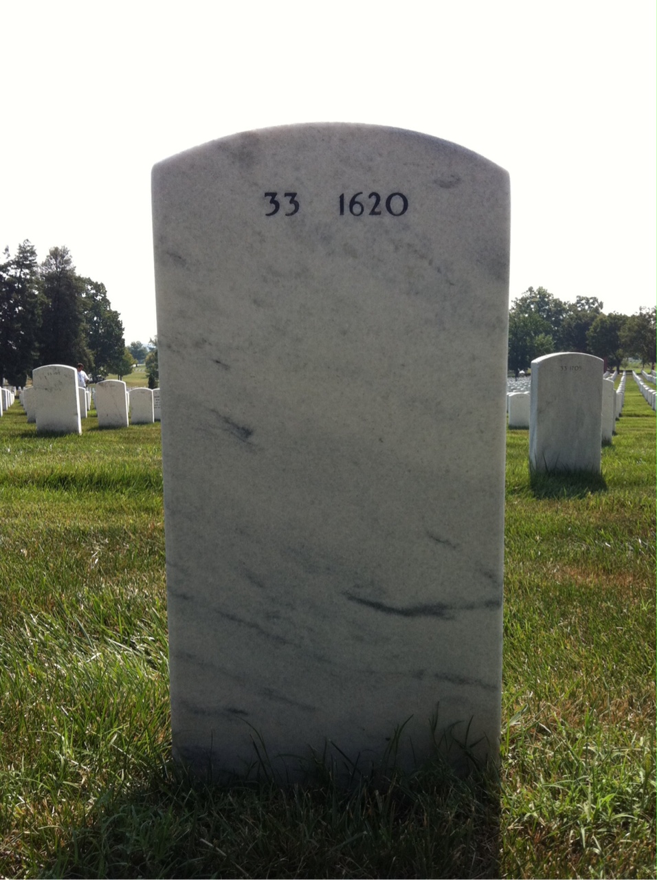 Back of headstone — Everett Ballenger