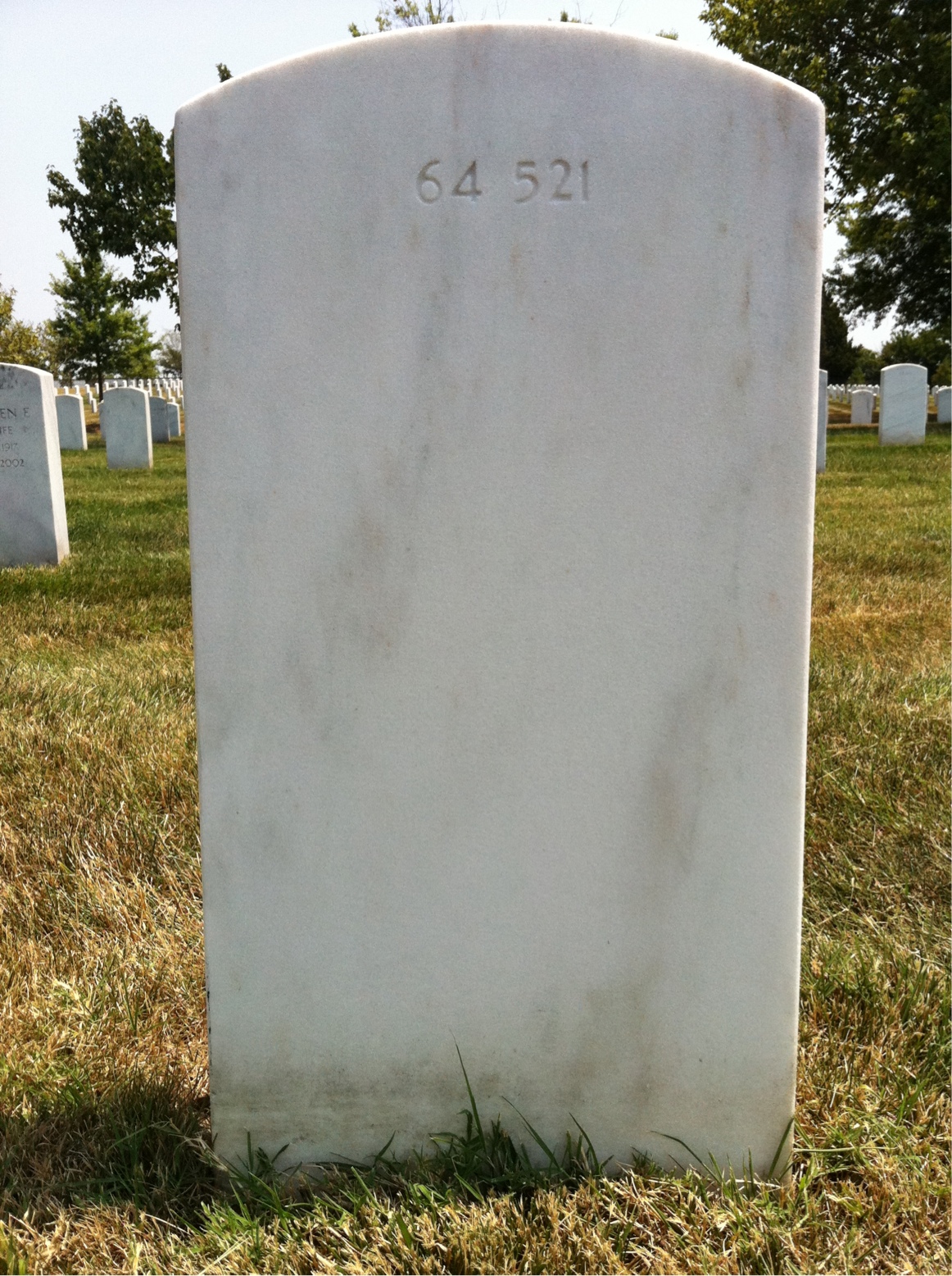 Back of headstone — William Allerton