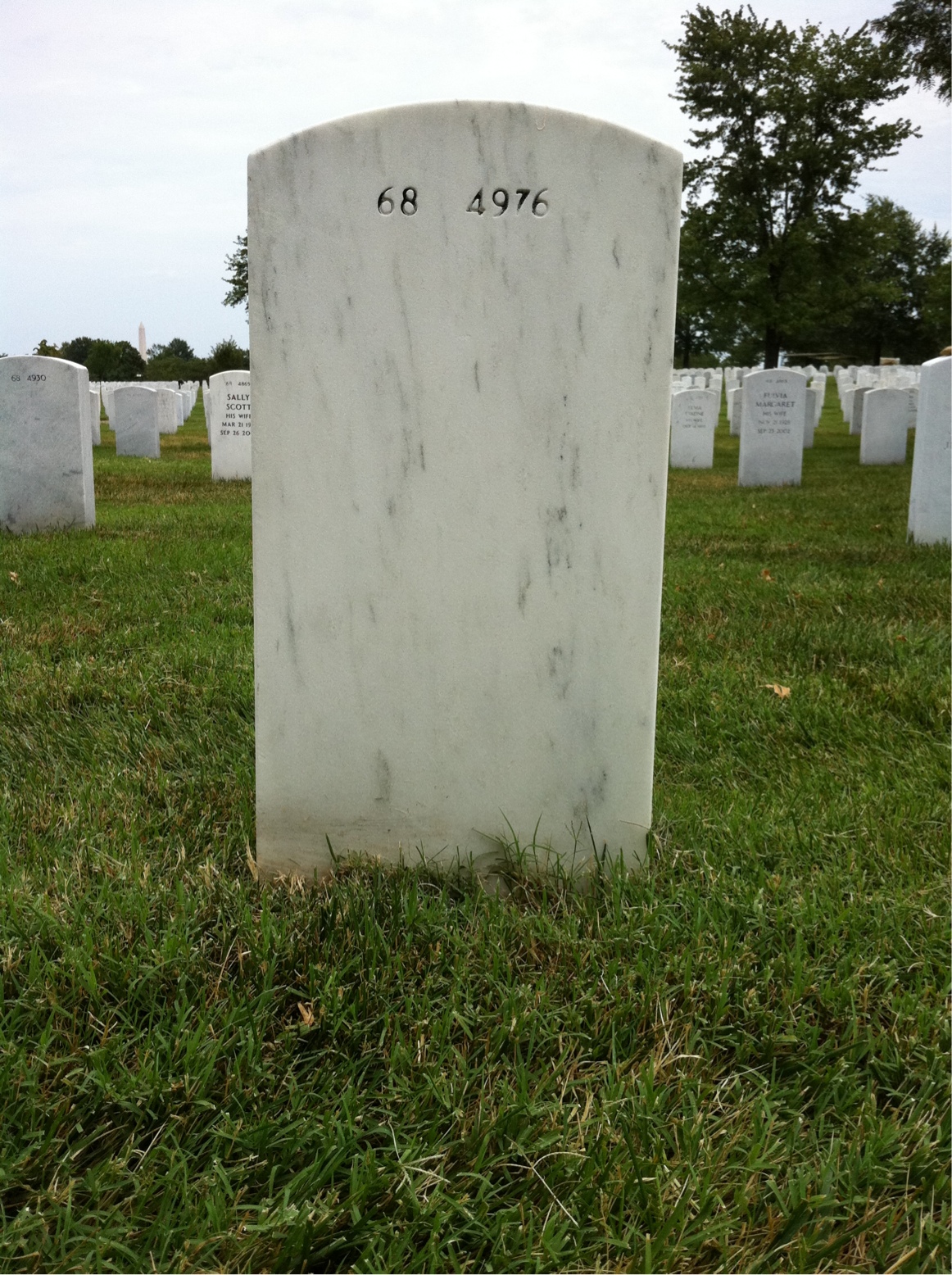 Back of headstone — William Allen