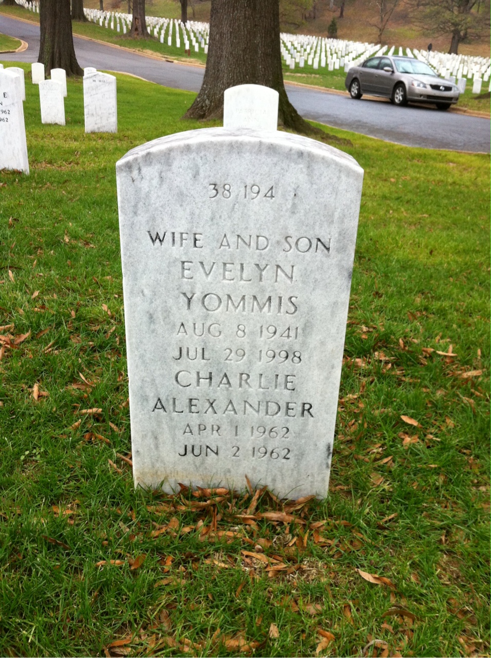 Back of headstone — Charlie Bracey