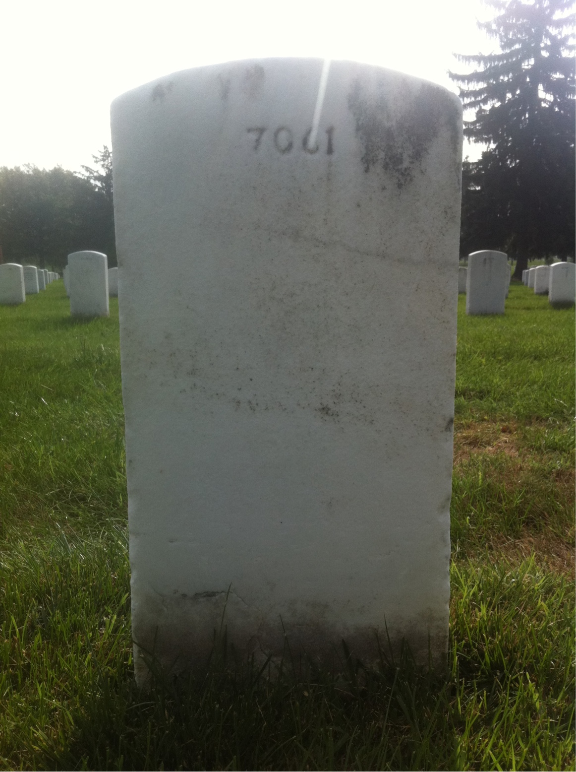 Back of headstone — Curtis Moore