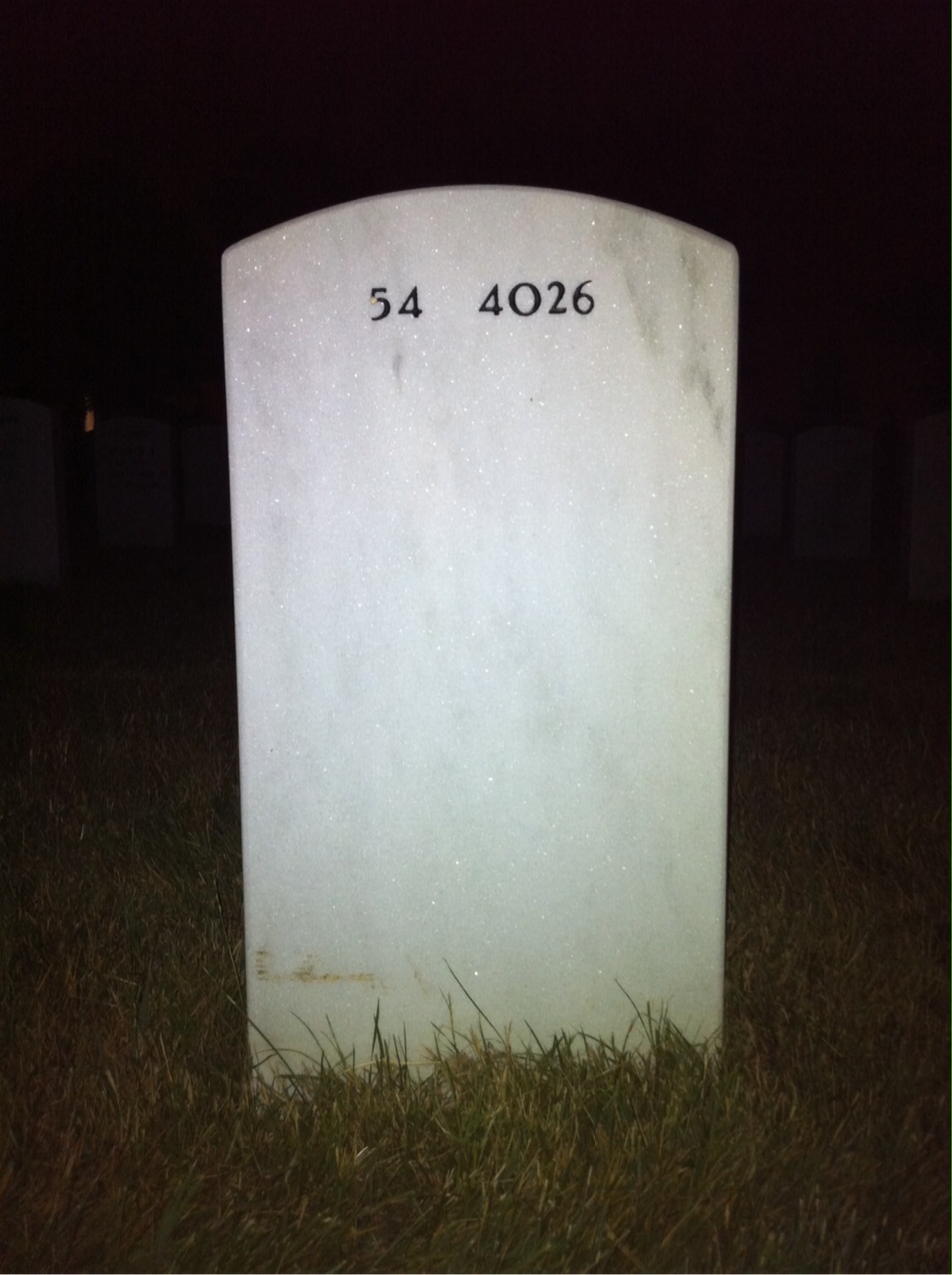 Back of headstone — Werner Krause