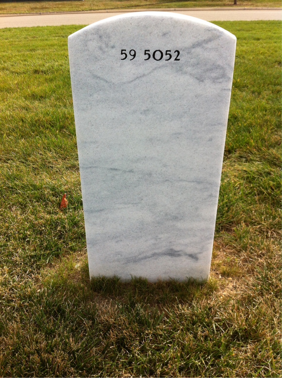 Back of headstone — Reuben April