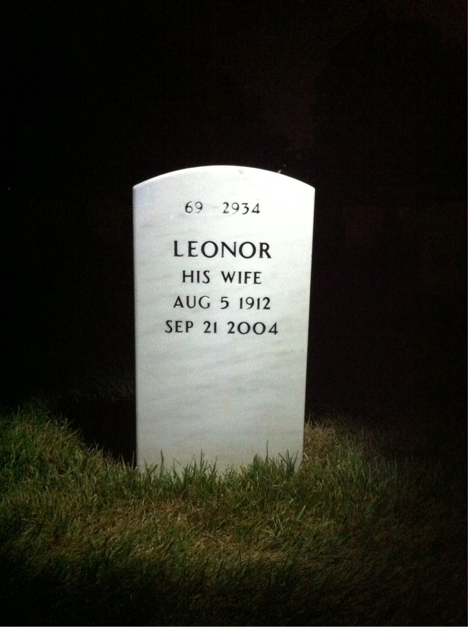 Back of headstone — Franklin Schupp