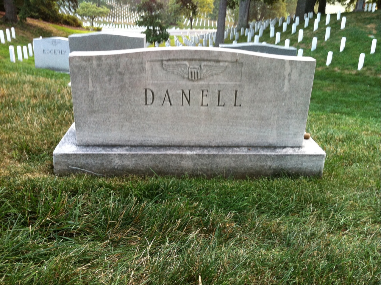 Back of headstone — Robert Danell