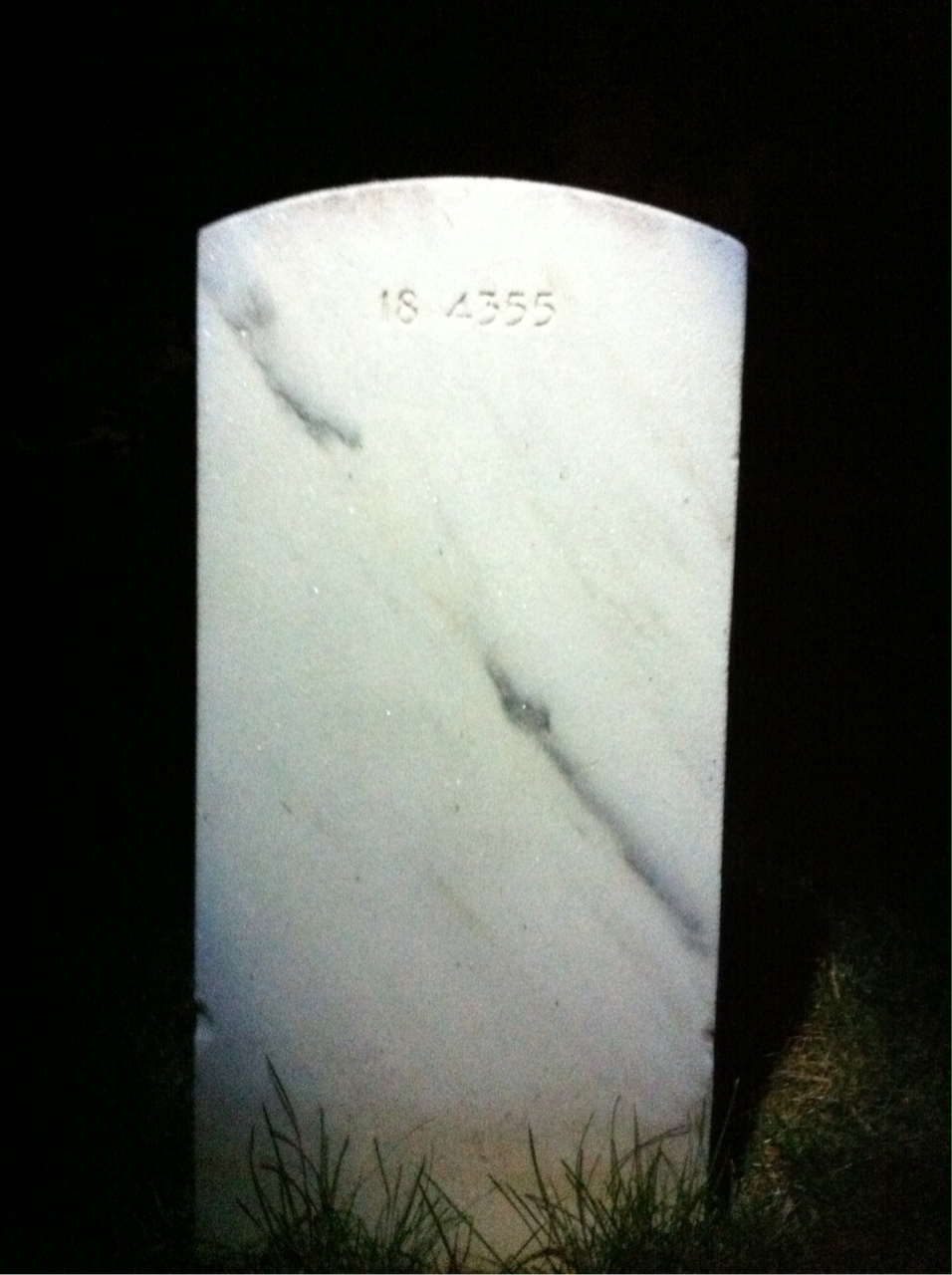 Back of headstone — John Baroutsas