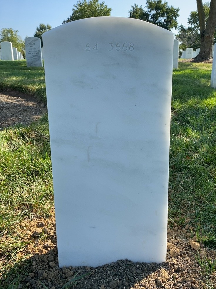 Back of headstone — Tony Perkins Jaggers