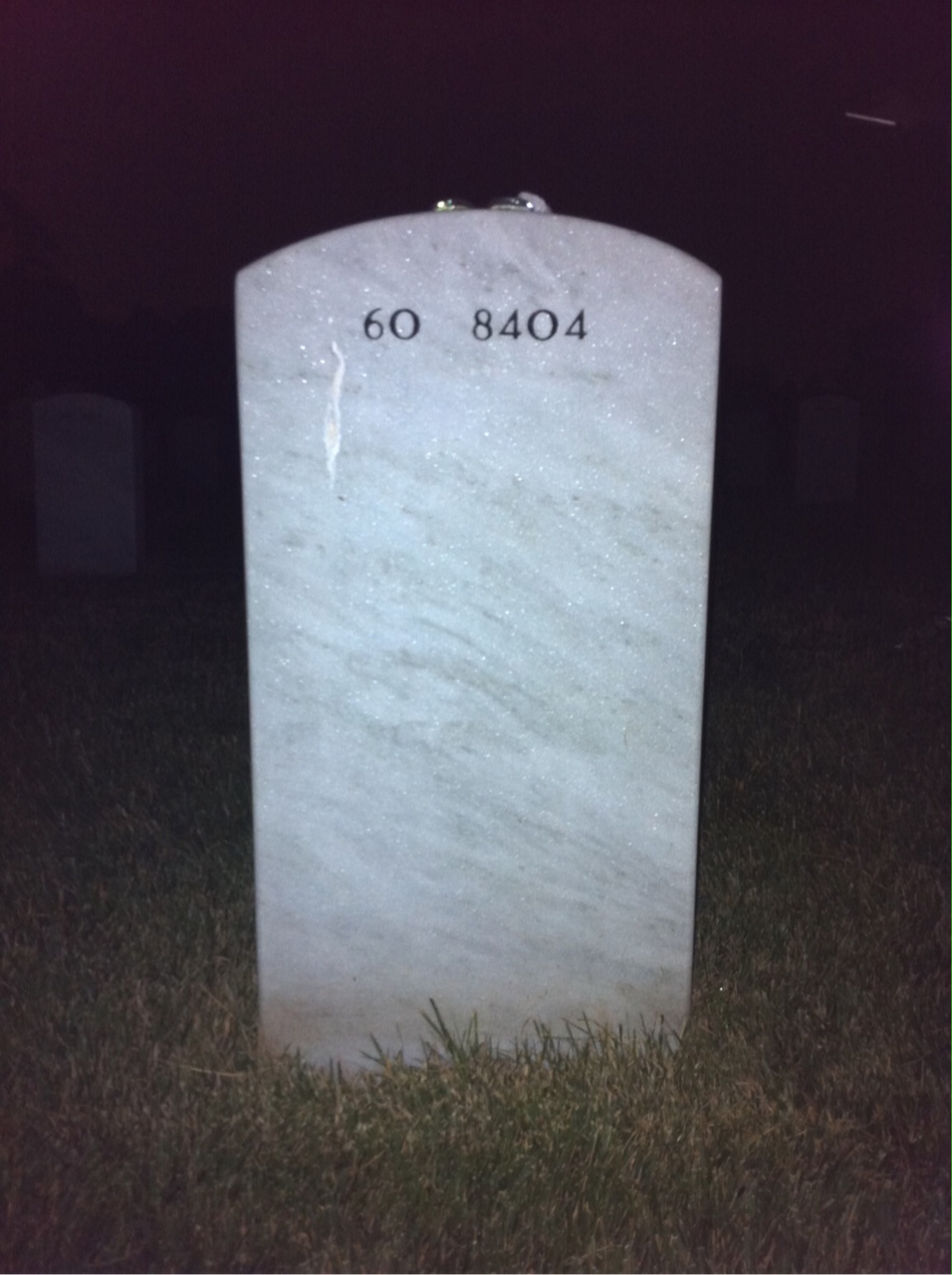 Back of headstone — Brandon Webb