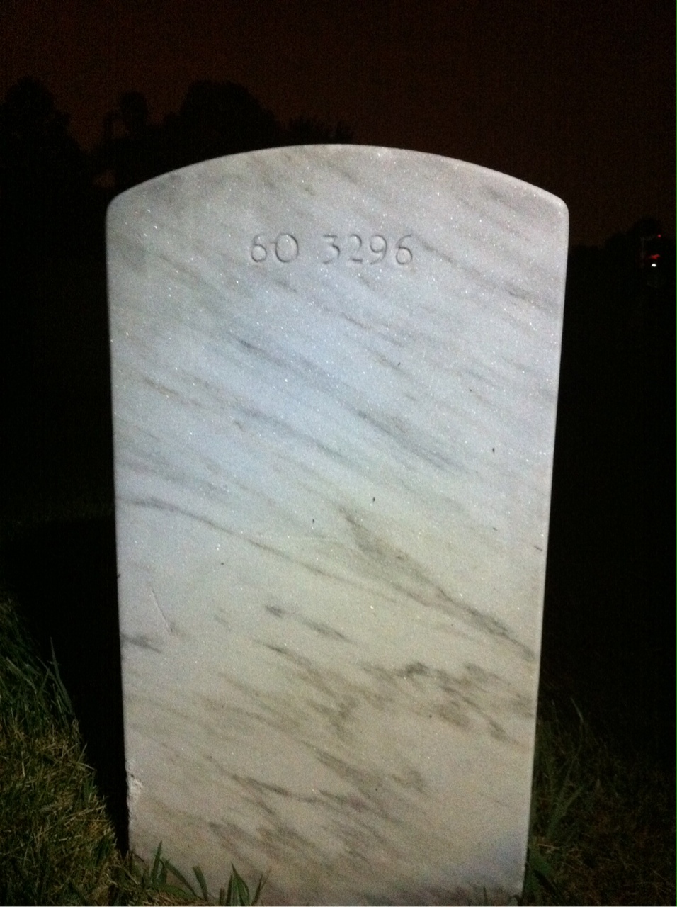 Back of headstone — Willie James Coleman