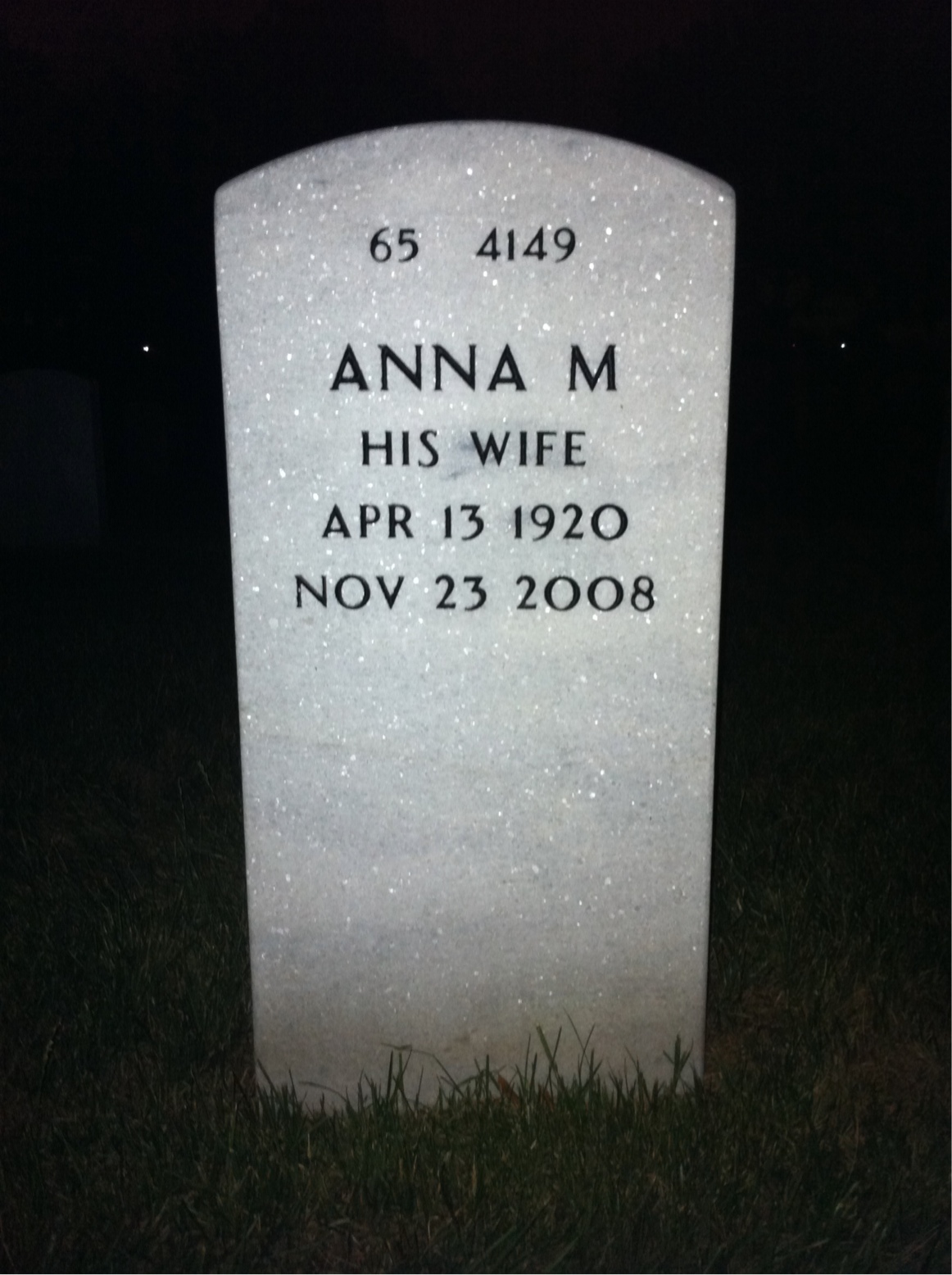 Back of headstone — Harold Hagy