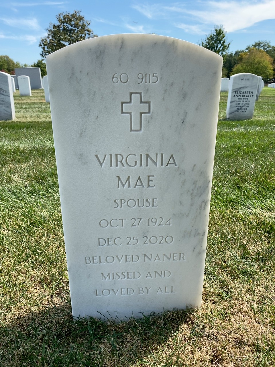 Back of headstone — Jacques La Perche