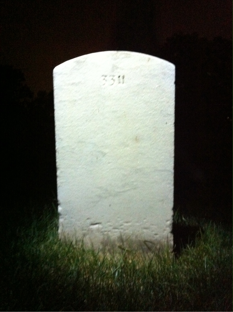 Back of headstone — David Anderson