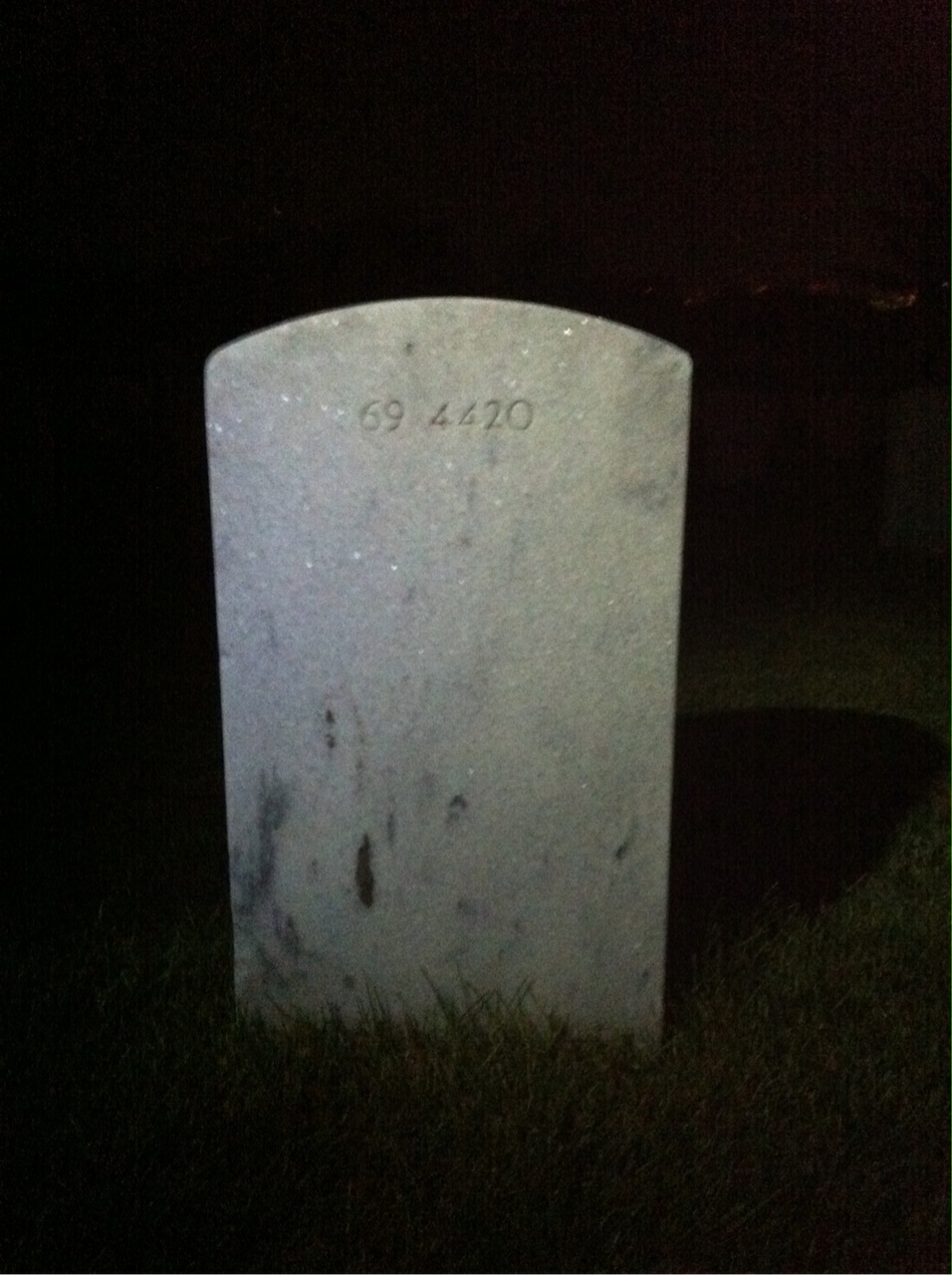 Back of headstone — Willie Harris