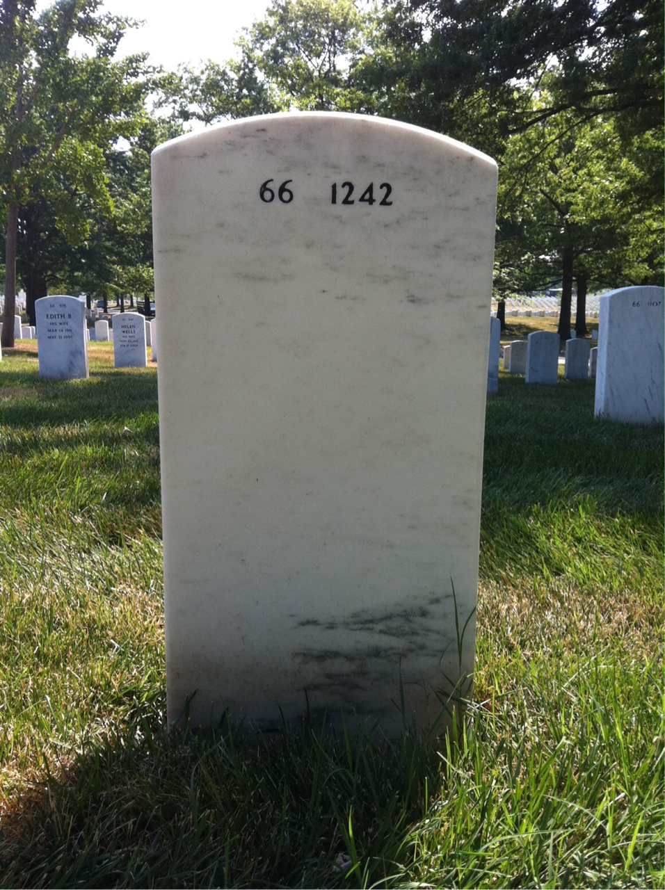 Back of headstone — Paul Mostowski