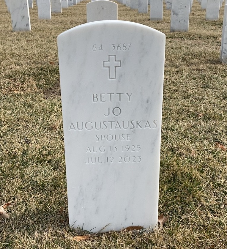 Back of headstone — Anthony Augustauskas