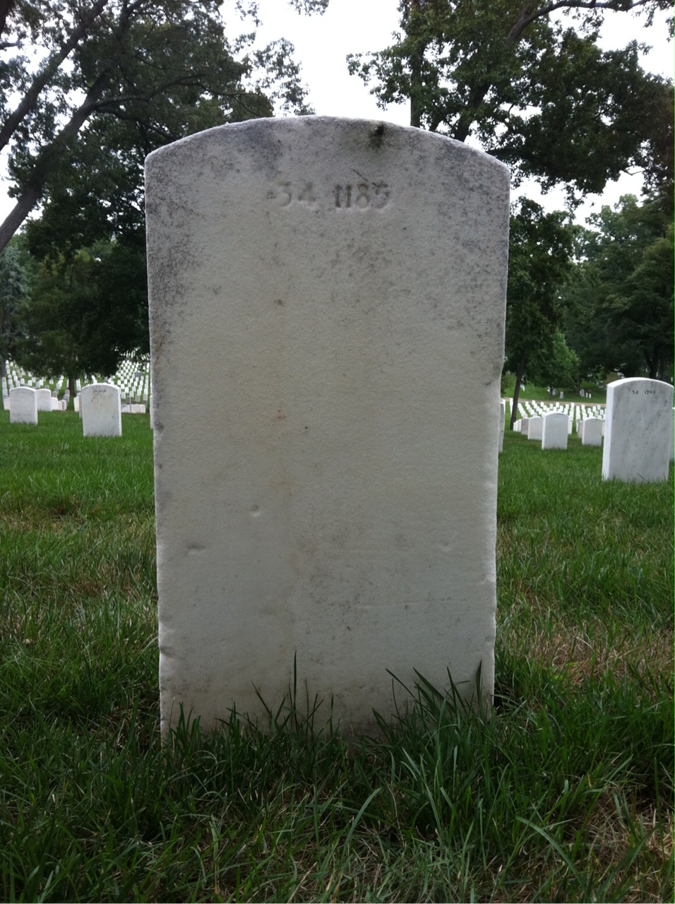 Back of headstone — Hugh Behen