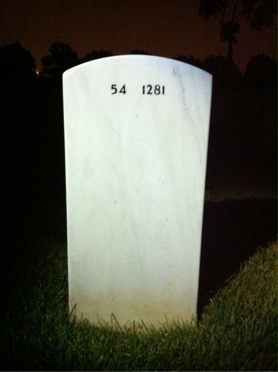 Back of headstone — John Rowe