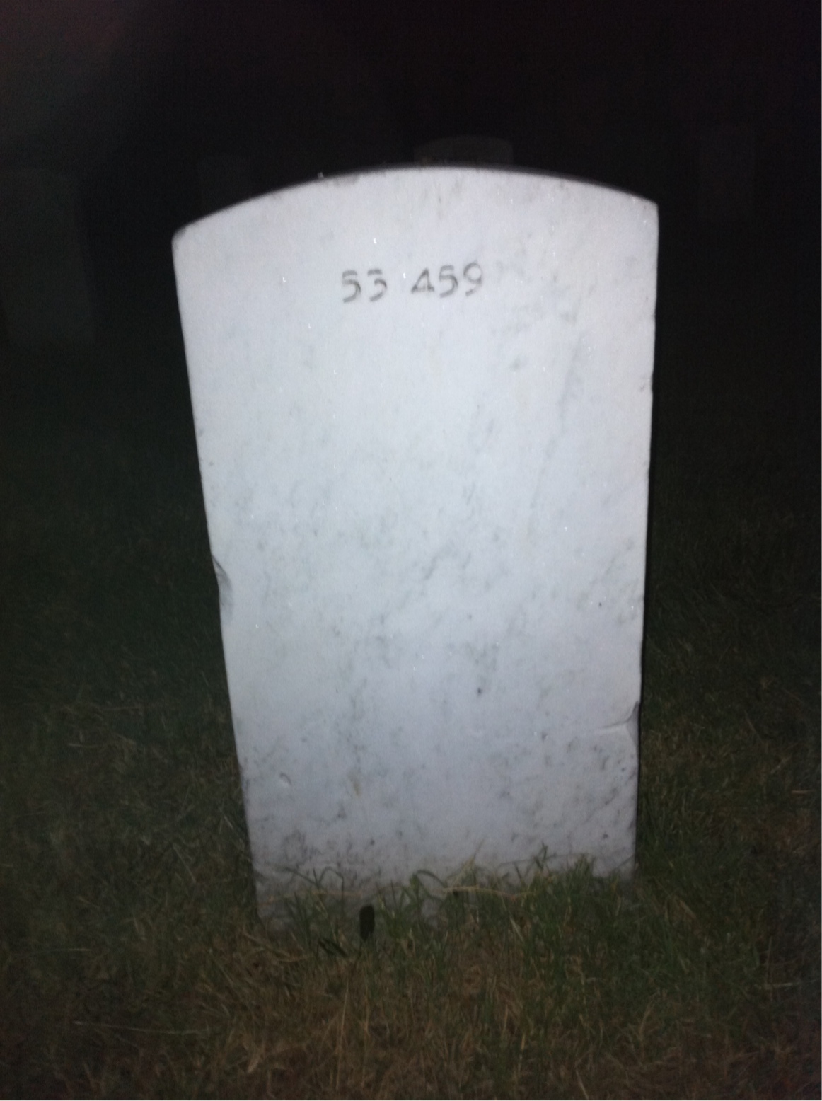 Back of headstone — William W Coleman