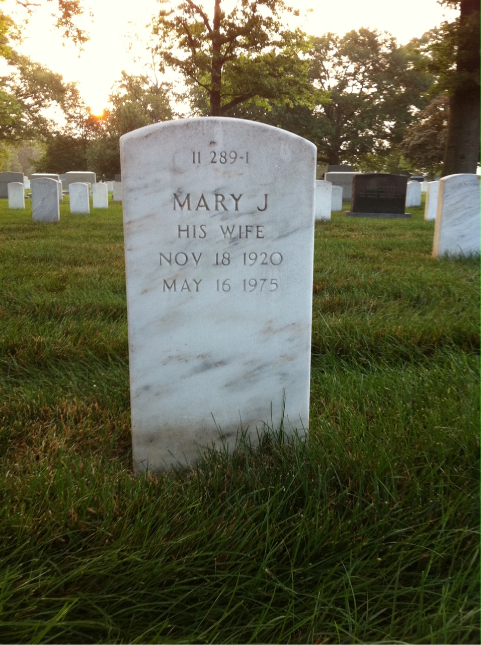 Back of headstone — Joseph Cunningham