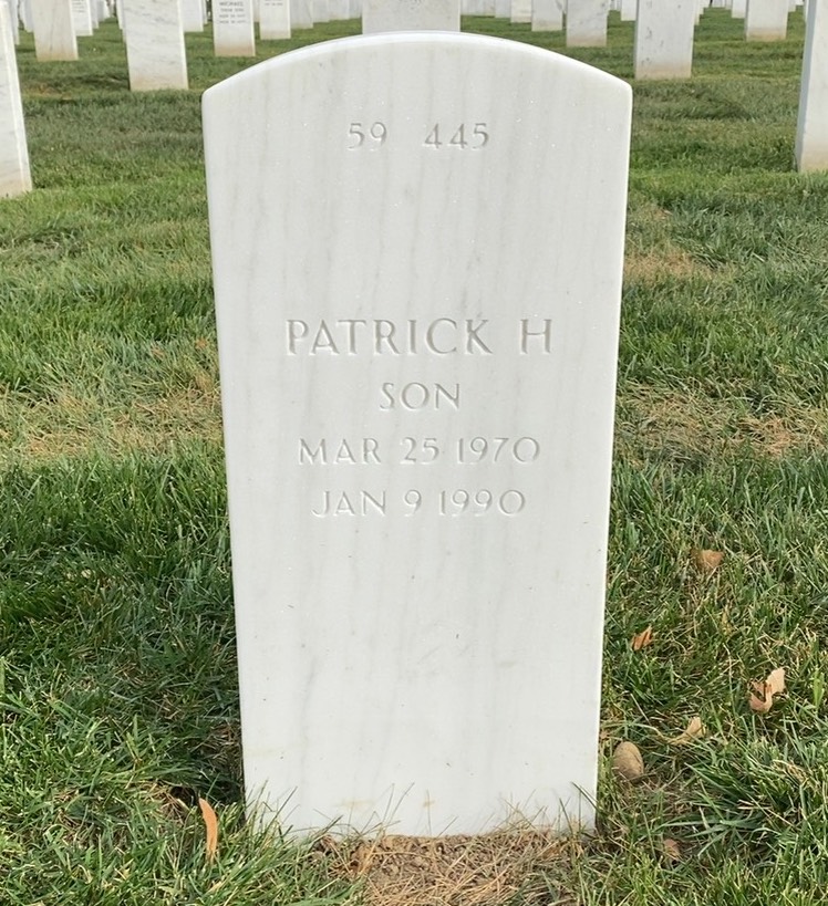 Back of headstone — Thomas James Johnson