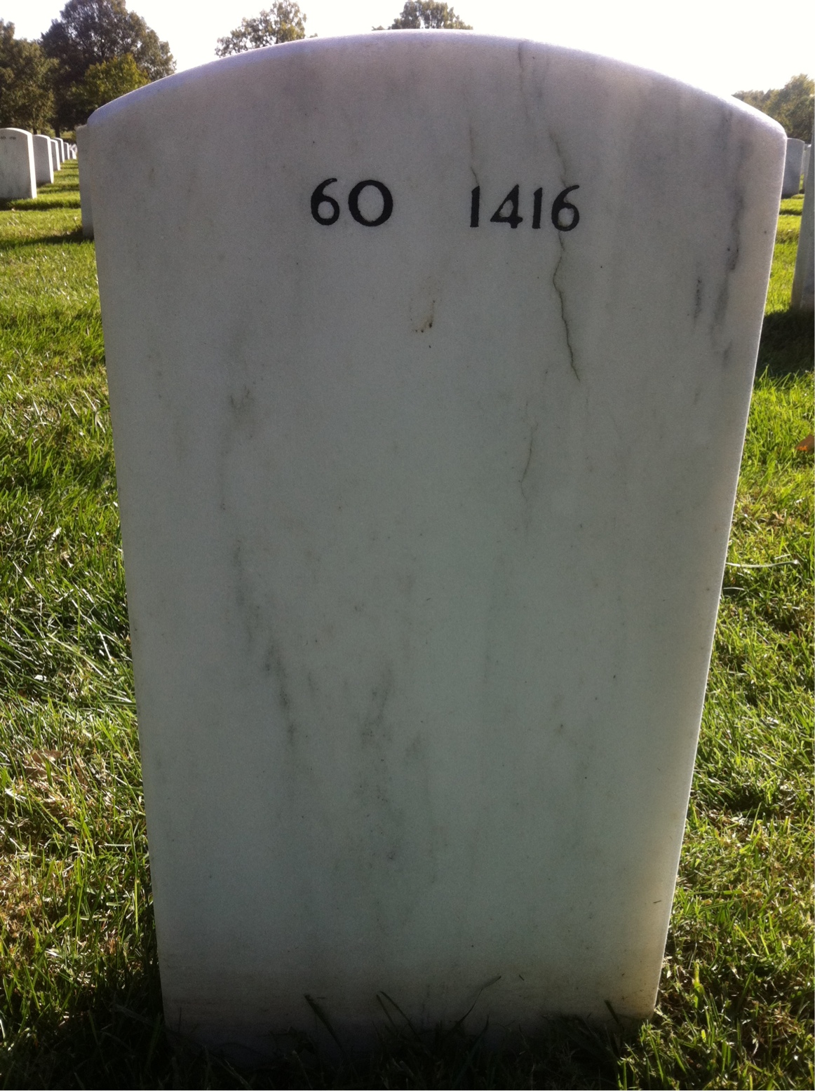Back of headstone — Harold Rowan