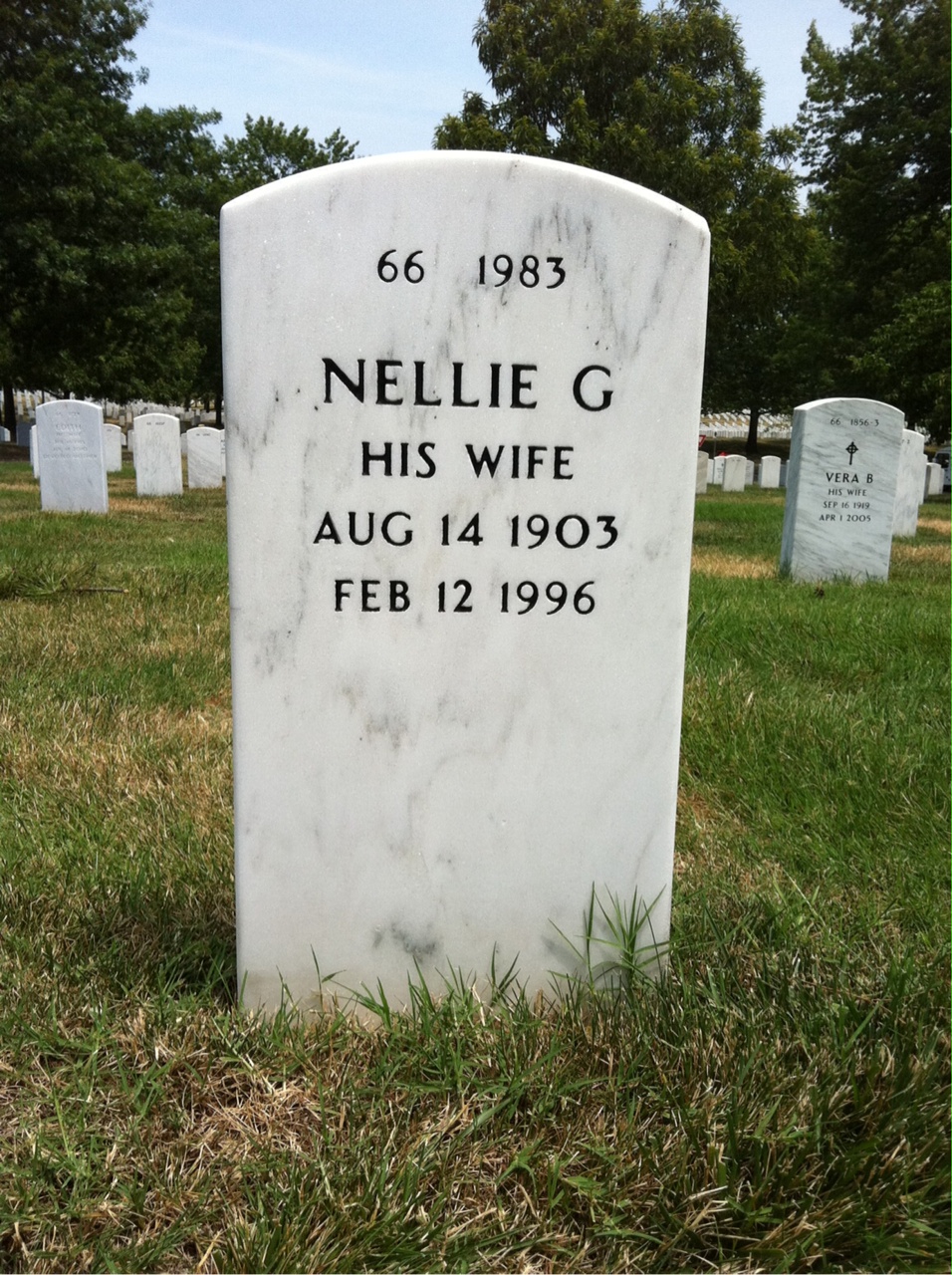 Back of headstone — Robert Fuller