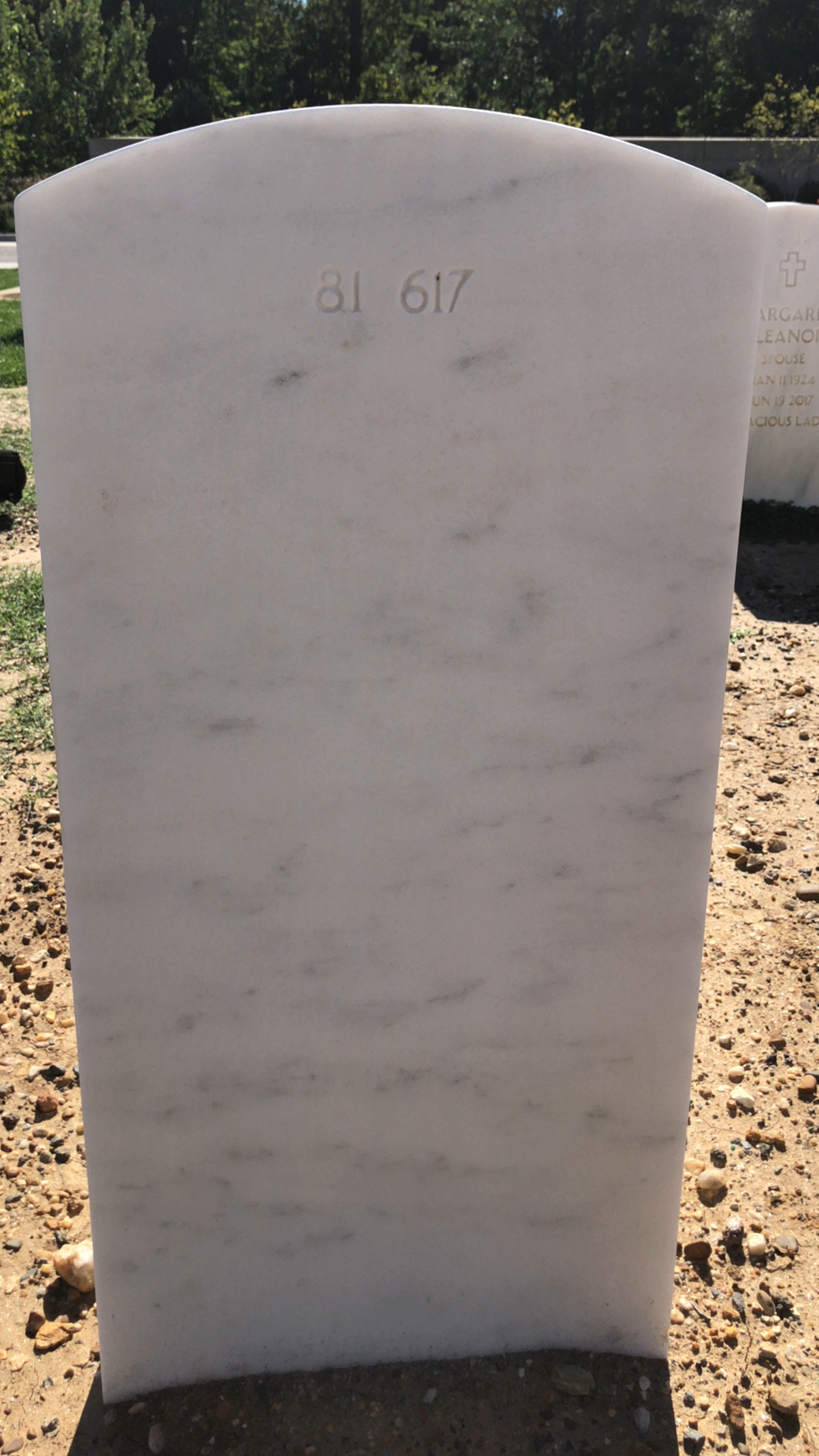 Back of headstone — Samuel J Watson