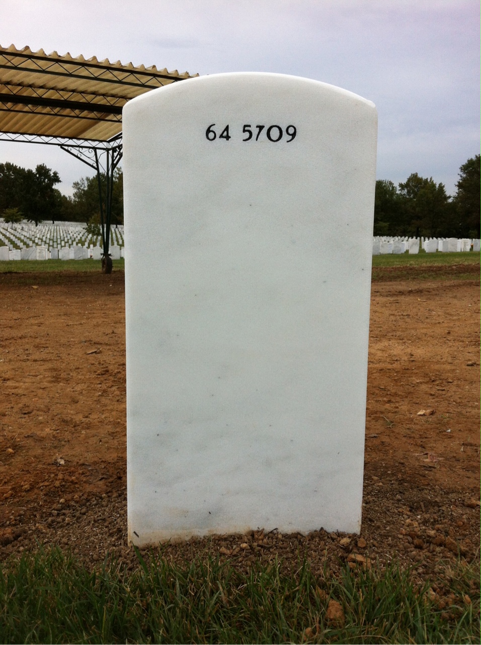 Back of headstone — Joel Miele