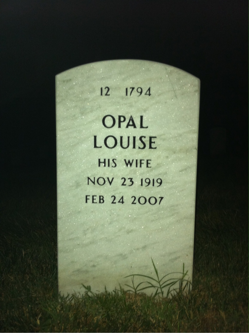 Back of headstone — Louis Regalia