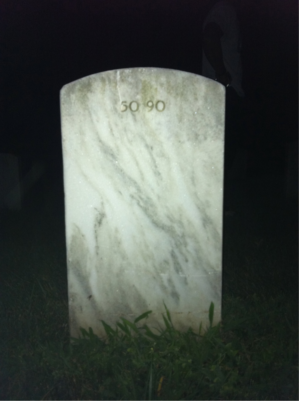 Back of headstone — John Baker