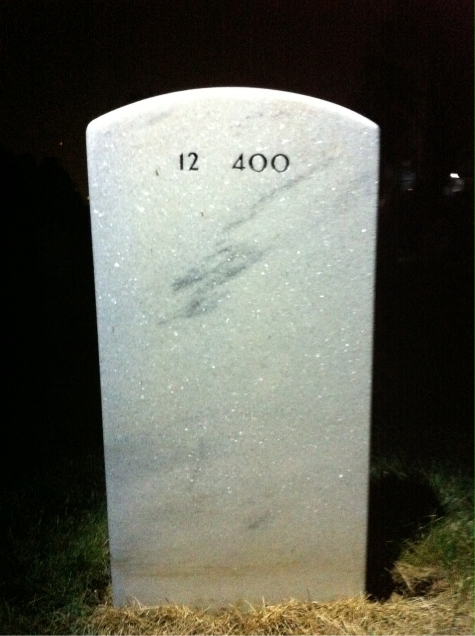Back of headstone — James Payne