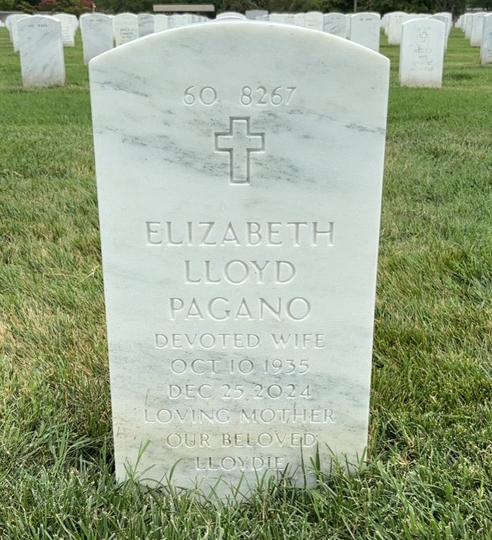 Back of headstone — Vincent Pagano