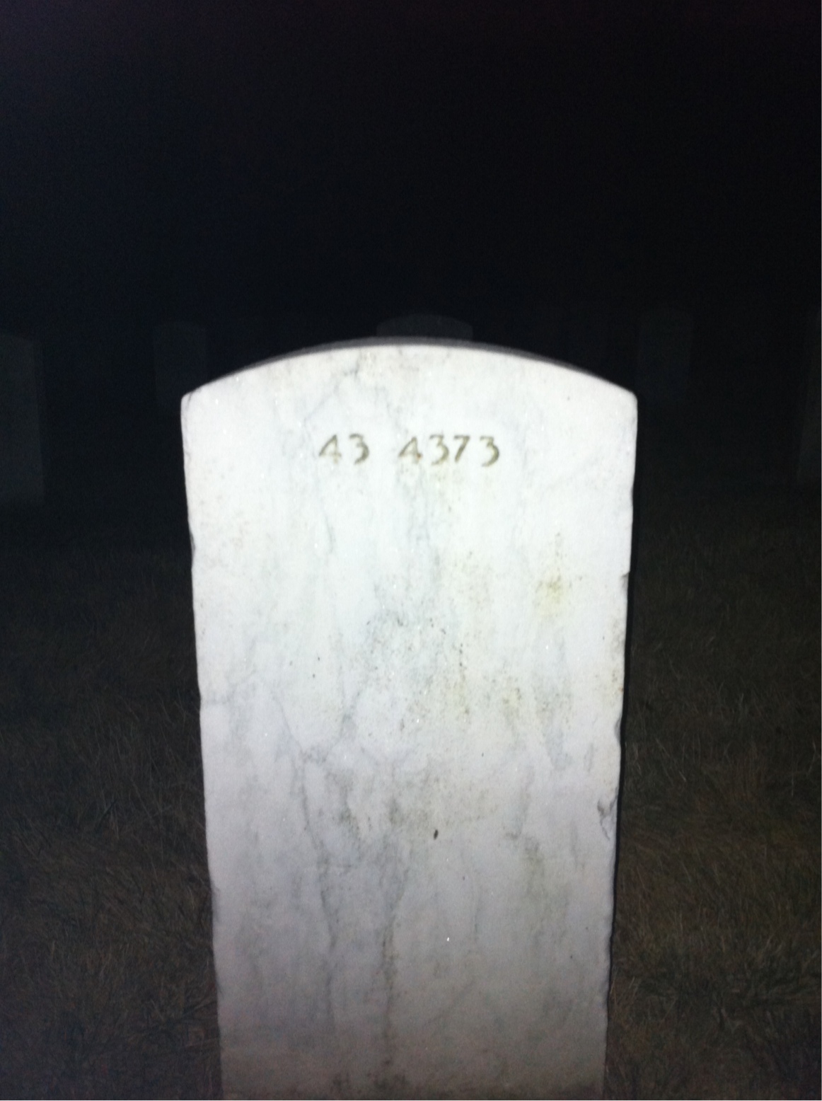 Back of headstone — Charles Alger
