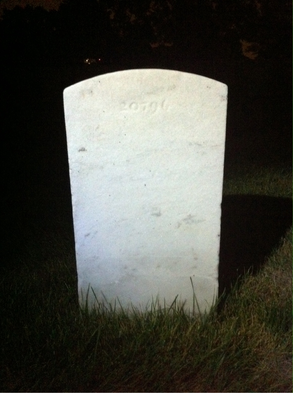 Back of headstone — Irvin Cox