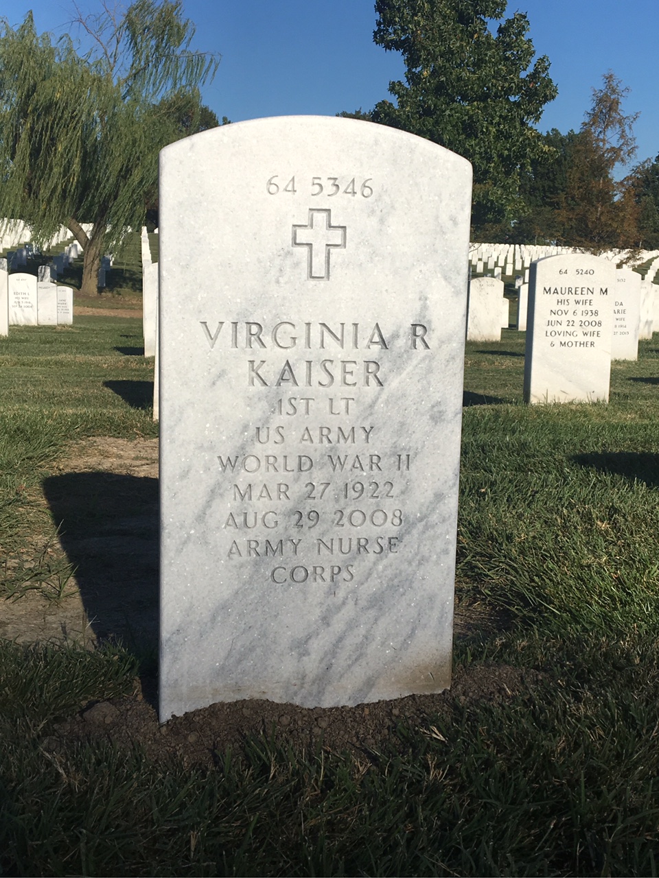 Back of headstone — Henry Kaiser
