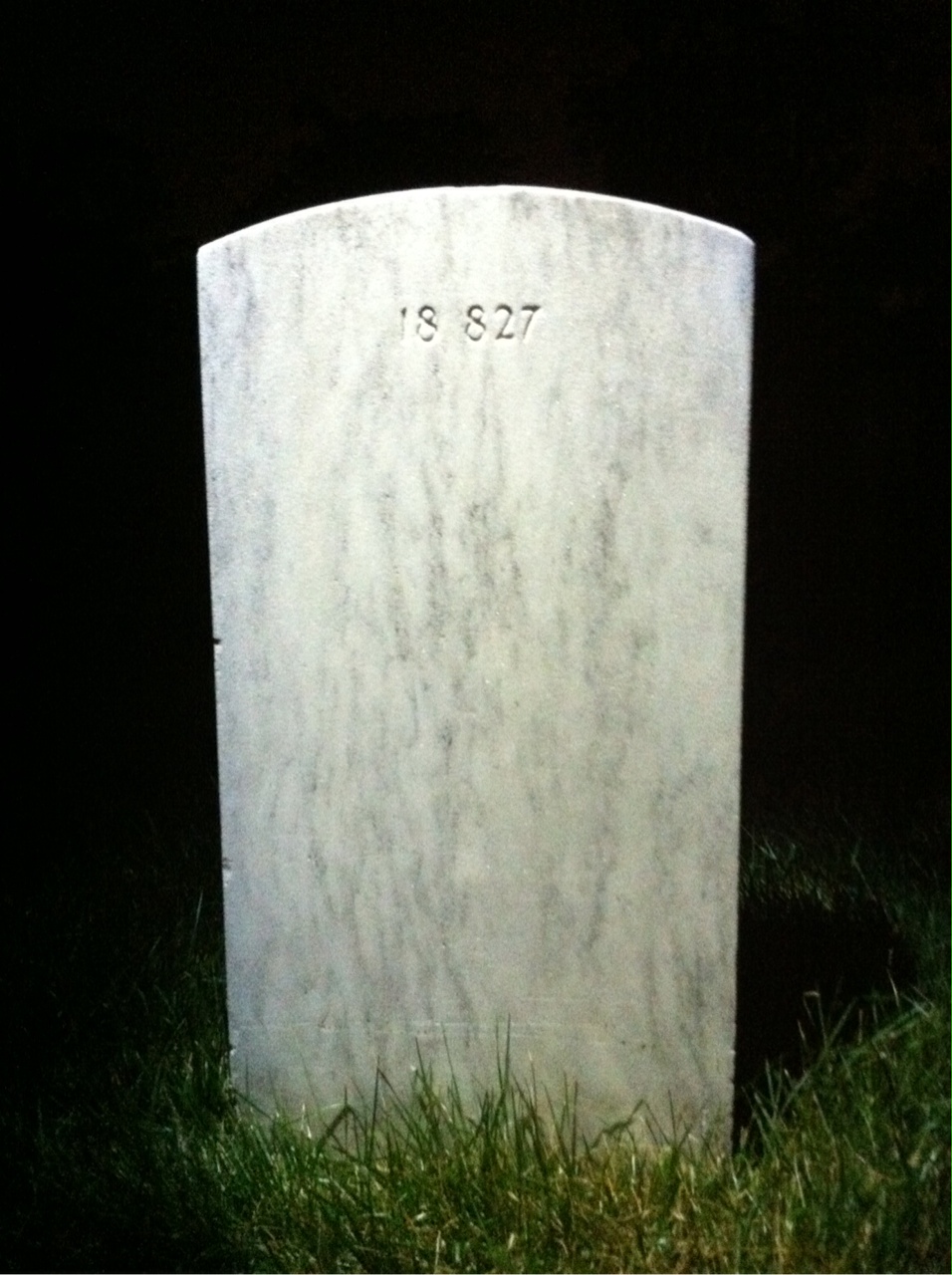 Back of headstone — Nelson Armes