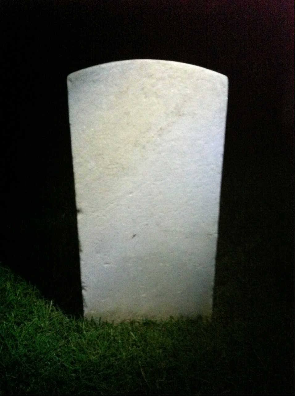 Back of headstone — George Adams