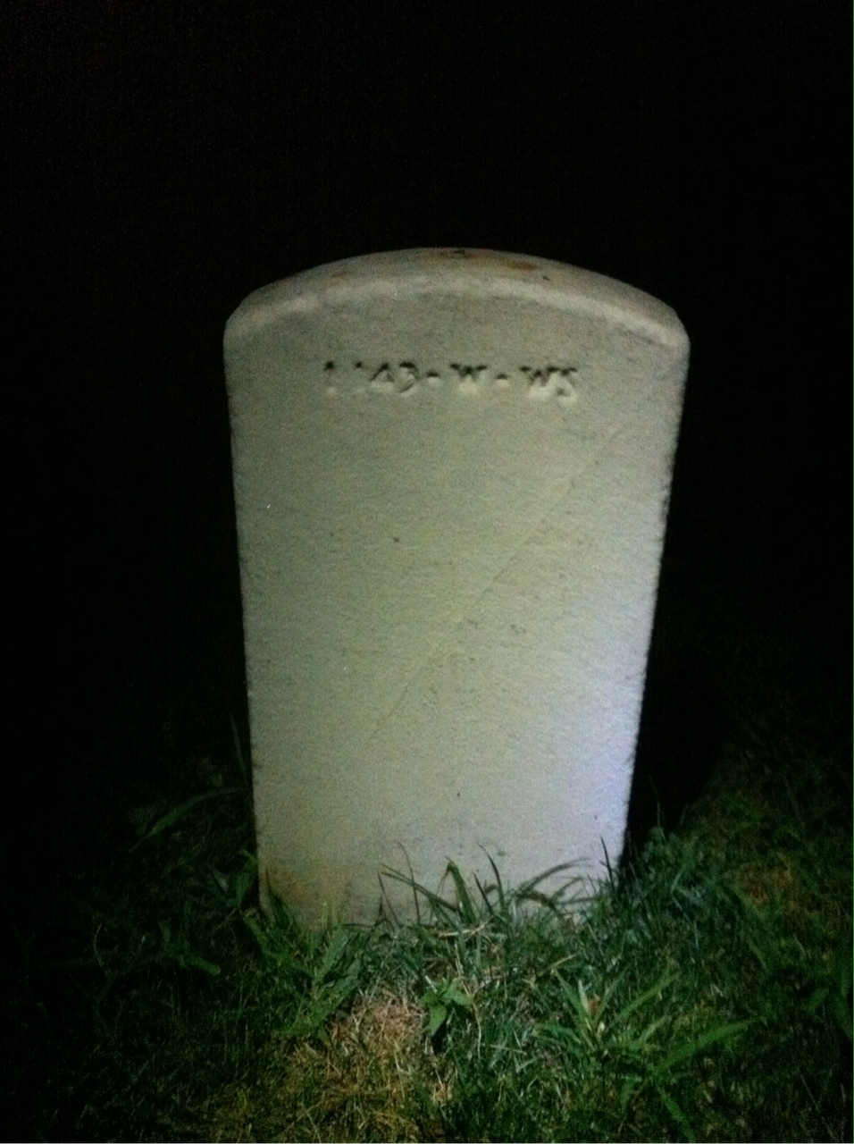 Back of headstone — Stanley M Smith