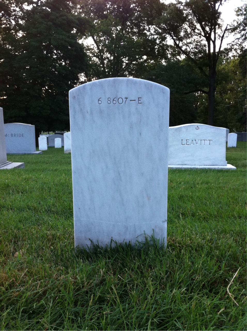 Back of headstone — Samuel N Drew