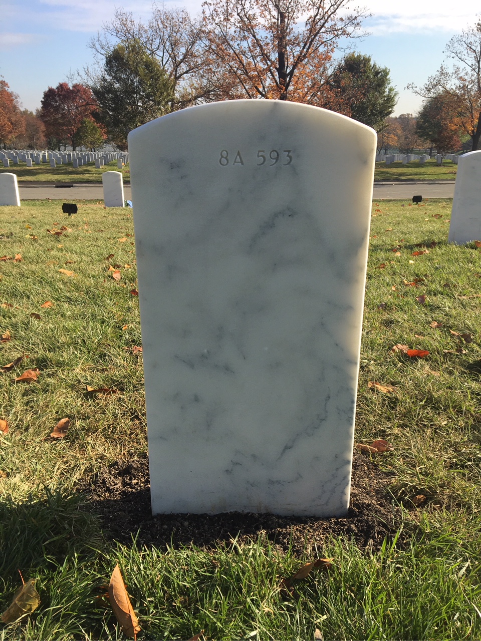 Back of headstone — William Allen Behrens