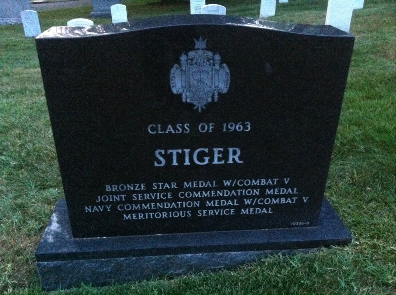 Back of headstone — Robert Stiger