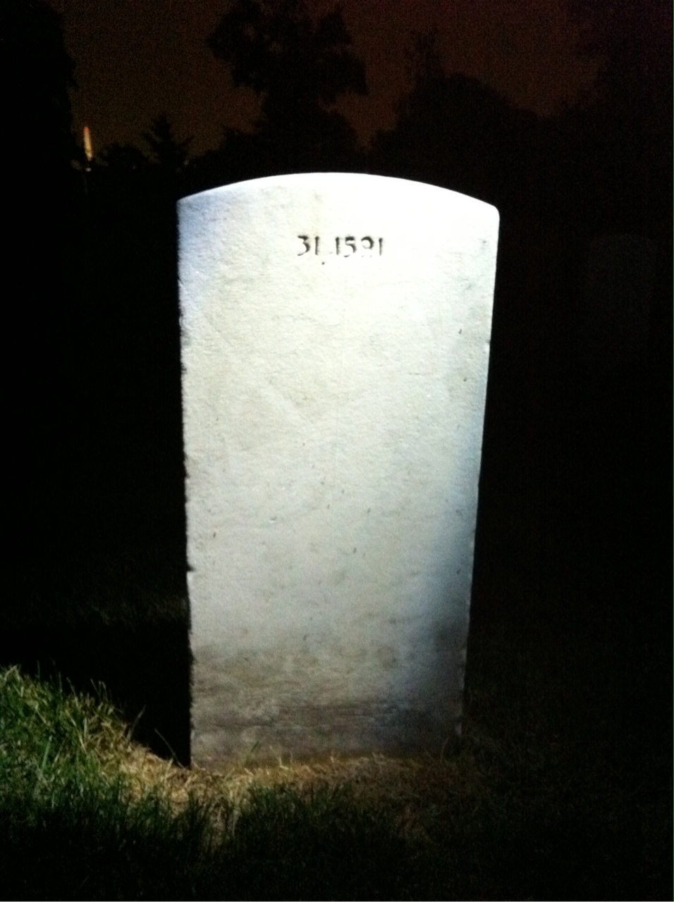 Back of headstone — William E Mcdermott