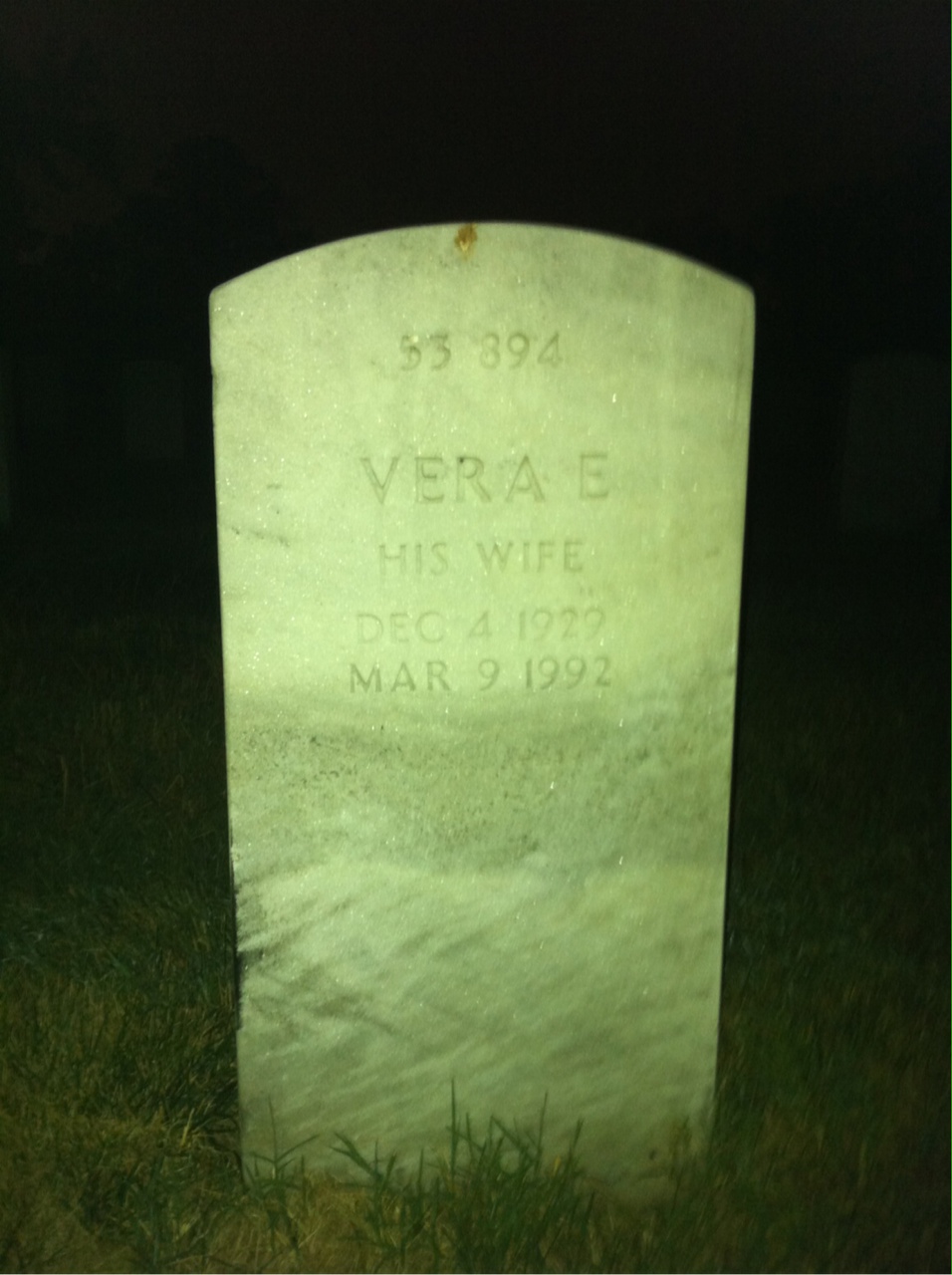 Back of headstone — James Addison