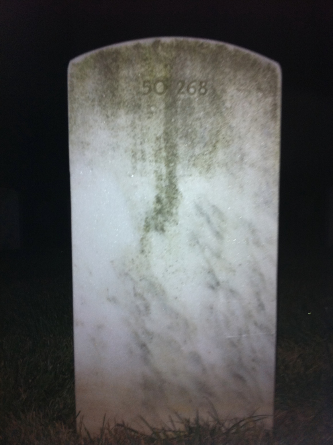 Back of headstone — Andrew Anderson