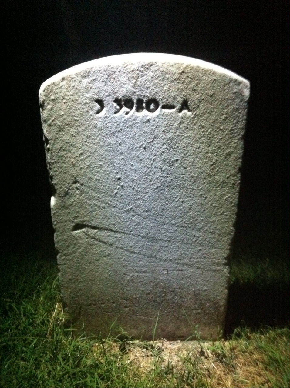 Back of headstone — William Bernard Rogers