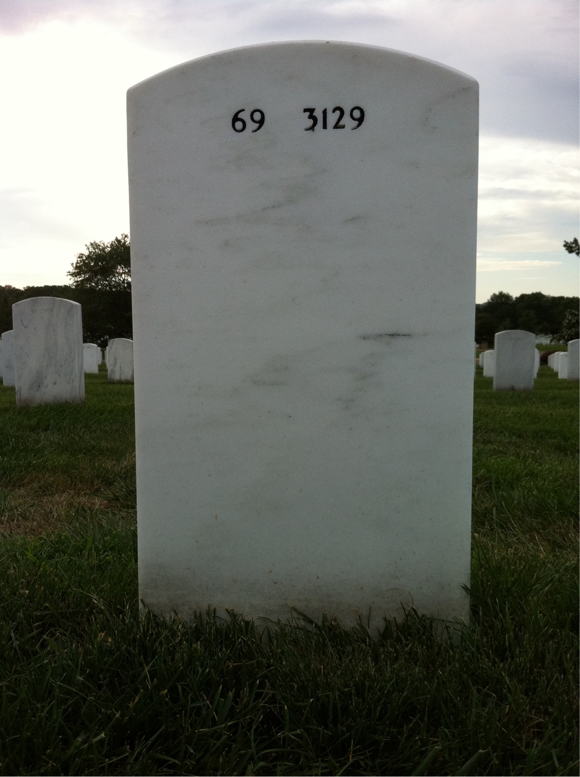 Back of headstone — Bruce Merryman